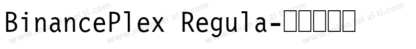 BinancePlex Regula字体转换